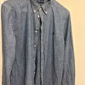 Polo Ralph Lauren denim button down shirt.